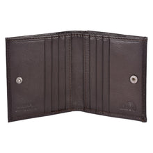 Load image into Gallery viewer, SASSORA Genuine Leather Men’s Wallet – RFID Protected, Coin Pocket, 8 Card Slots, Brown