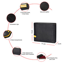 Load image into Gallery viewer, Sassora Genuine Leather Bi-Fold RFID Wallet – Medium Size