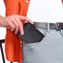 Load image into Gallery viewer, Sassora Genuine Leather RFID Blocking Wallet for Men | Black/Brown Bifold Wallet with Coin Pocket