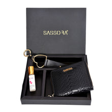 Load image into Gallery viewer, Sassora Premium Leather Women's Wallet, Keychain & perfume Combo For Every Occasion (Pack Of 3)