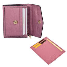 Load image into Gallery viewer, Sassora Genuine Leather Purple Women's Wallet, Card Holder and Rakhi with Roli & Chawal Gift Combo Set