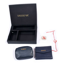Load image into Gallery viewer, Sassora Raksha Bandhan Gift Combo – Navy Wallet & Blue Pouch Set for Sister