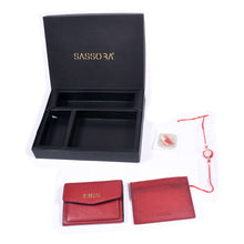 Load image into Gallery viewer, Sassora Genuine Leather Wallet & Card Holder Set with Rakhi & Roli Chawal - Raksha Bandhan Gift Combo for Sister