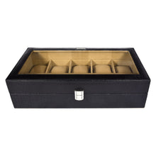 Load image into Gallery viewer, Sassora Premium Printed Leather 10-Slots Watch Box Organizer