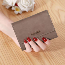 Load image into Gallery viewer, Sassora Genuine Leather Medium Size Beige RFID Protected Women Wallet ( 5 Card Slots)