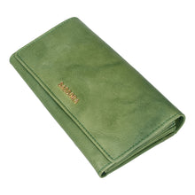 Load image into Gallery viewer, Sassora Genuine Leather Medium Green RFID Women Purse