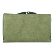 Load image into Gallery viewer, Sassora Women Casual, Travel Green Genuine Leather RFID Wallet