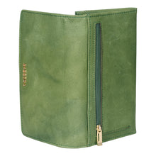 Load image into Gallery viewer, Sassora Genuine Leather Medium Green RFID Women Purse
