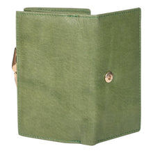 Load image into Gallery viewer, Sassora Women Casual, Travel Green Genuine Leather RFID Wallet