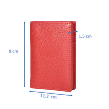 Load image into Gallery viewer, Sassora Genuine Premium Leather Small Red Women RFID Notecase