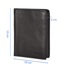 Load image into Gallery viewer, Sassora Genuine Leather Black RFID Protected Large Notecase