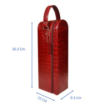 Load image into Gallery viewer, Sassora Genuine Premium Leather Unisex Single Wine Carrier Bag
