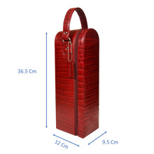 Load image into Gallery viewer, Sassora Genuine Premium Leather Unisex Single Wine Carrier Bag