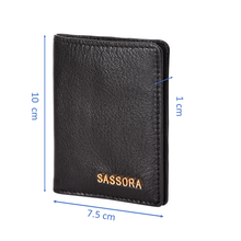 Load image into Gallery viewer, Sassora Genuine Leather Small Unisex RFID Card Holder (8 Slots)