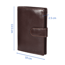 Load image into Gallery viewer, Sassora Genuine Leather Dark Brown RFID Protected Large Notecase