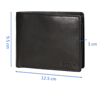Load image into Gallery viewer, Sassora Genuine Leather Medium Black RFID Men Wallet (7 Card Slots)