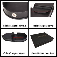 Load image into Gallery viewer, Sassora Genuine Leather Black Coin Pouch For Men And Women