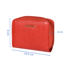 Load image into Gallery viewer, Sassora Genuine Leather Unisex Red RFID Business Card Holder