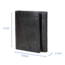 Load image into Gallery viewer, Sassora Genuine Leather Medium Size Black Men&#39;s RFID Notecase
