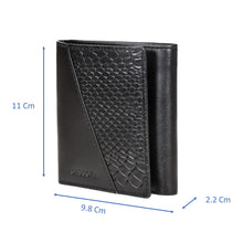 Load image into Gallery viewer, Sassora Men's RFID Leather Notecase – Trifold | Black | Genuine Leather | 6-Month Warranty