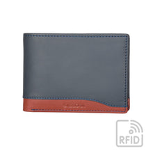 Load image into Gallery viewer, Sassora Premium Leather Large RFID enabled Blue Wallet