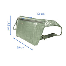Load image into Gallery viewer, Sassora Genuine Leather Olive Green Unisex Medium Fanny Pack