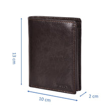 Load image into Gallery viewer, Sassora Genuine Leather Dark Brown RFID Protected Large Notecase