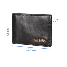 Load image into Gallery viewer, Sassora Genuine Leather Unisex Black RFID Business Card Holder
