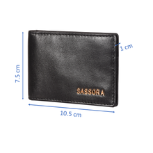 Load image into Gallery viewer, Sassora Genuine Leather Unisex Black RFID Business Card Holder