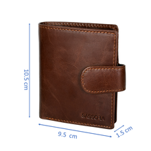 Load image into Gallery viewer, Sassora Genuine Leather RFID Small Unisex Notecase
