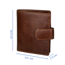 Load image into Gallery viewer, Sassora Genuine Leather RFID Small Unisex Notecase