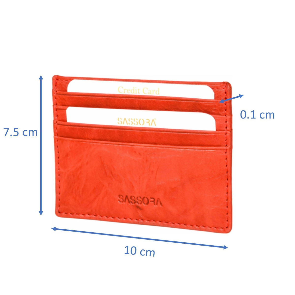 Sassora Genuine Leather Small Credit Card Holder