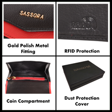 Load image into Gallery viewer, Sassora Genuine Leather Small RFID Women Wallet