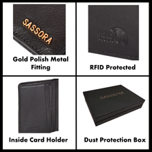 Load image into Gallery viewer, Sassora Genuine Leather Small Unisex RFID Card Holder (8 Slots)