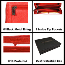 Load image into Gallery viewer, Sassora Genuine Leather Women's Red RFID Everyday Use Purse