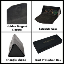 Load image into Gallery viewer, Sassora Genuine Leather Unisex Foldable Spectacle / Sunglass Case