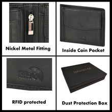 Load image into Gallery viewer, Sassora Genuine Leather Medium Black RFID Men Wallet (7 Card Slots)