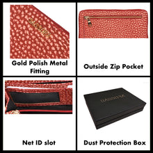 Load image into Gallery viewer, Sassora Genuine Leather Red Printed Women Purse