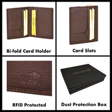 Load image into Gallery viewer, Sassora Genuine Leather Bi-Fold Small Slim Wallet for Men &amp; Women
