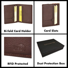 Load image into Gallery viewer, Sassora Genuine Leather Bi-Fold Small Slim Wallet for Men & Women