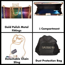 Load image into Gallery viewer, Sassora Genuine Leather Medium Women Party Clutch