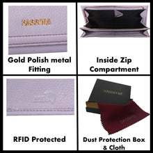 Load image into Gallery viewer, Sassora Genuine Leather RFID Large Lilac Women's Purse