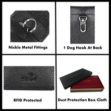 Load image into Gallery viewer, Sassora Genuine Leather Black Car Key Pouch for Men & Women