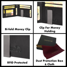 Load image into Gallery viewer, Sassora Pure Leather Unisex Bi-Fold Money Clip