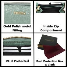 Load image into Gallery viewer, Sassora Genuine Leather Zip Around Women's Purse