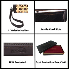 Load image into Gallery viewer, Sassora Leather and Kane material RFID Purse for Women