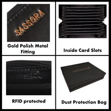 Load image into Gallery viewer, Sassora Genuine Leather RFID Business Card Holder