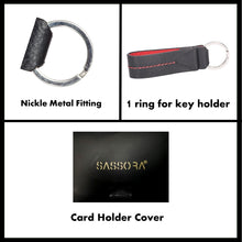 Load image into Gallery viewer, Sassora Genuine Leather Unisex Key Ring Holder