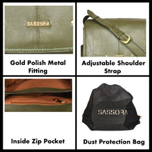 Load image into Gallery viewer, Sassora 100% Genuine Leather Medium Ladies Sling Bag
