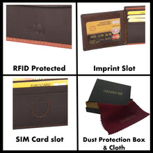 Load image into Gallery viewer, Sassora Soft Genuine Leather Brown Large Wallet For Men
